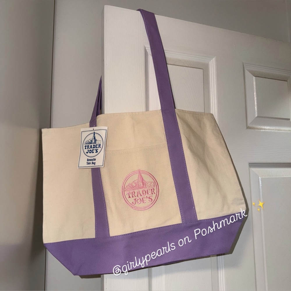 Trader Joe’s Lavender Large Tote Bag